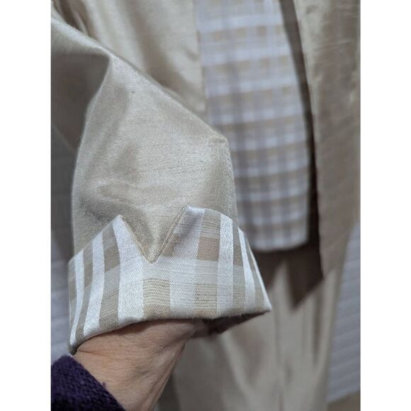 Perception Women's Beige With Checked Pattern Tank 3-Piece Dressy Suit Set Size - Picture 6 of 7